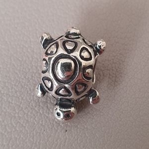 Retired Pandora Sterling Turtle Charm